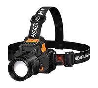 PENCHEAK Capteurs Mouvement Lampe Frontale Étanche pour Le Camping Running Fishing Head Head Torch Rechargeable Zoomed 3 Modes LED Camping