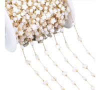 PENCHEAK Chaîne de perles artisanale délicate ornée de perles à facettes multicolores pour accessoires chaînes de perles faites à la main, taille unique, Comme décrit, Comme décrit.