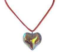 PENCHEAK Collier d'amour réglable avec pendentif en forme de cœur coloré, bijoux religieux tendance pour les femmes les plus à la mode, collier à porter au quotidien, taille unique, Comme décrit