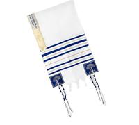 PENCHEAK Écharpe de prière pour jeunes - 30 x 105 cm - Cérémonies religieuses - Polyester - Léger et confortable - Design symbolique - Écharpe pour culte religieux, Bleu Tree, taille unique