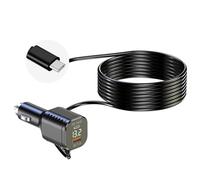 PENCHEAK Petit câble USB 36 W pour charge rapide de voiture avec moniteurs de tension ABS pour smartphones, tablettes et tableaux de bord, appareil photo, petite alimentation USB