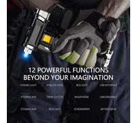 PENCHEAK Petites Lampes De Poche À LED Lampes en Plastique Adaptées Camping Et À Une Utilisation Extérieure avec La Lampe d'urgence Rechargeable Poutre Et Voiture