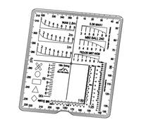 PENCHEAK Règles de dessin professionnelles multifonctionnelles pour, B | Fiability Ranges Finders Card Carte analogique de poche pour extérieur Facile à lire