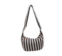 PENCHEAK Sac à bandoulière en toile pour femme avec rayures - Design spacieux - Sac à bandoulière pour bureau, shopping et voyage, bleu, One Size