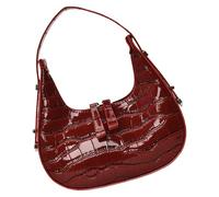 PENCHEAK Sac à bandoulière tendance en polyuréthane pour femme simple et élégant avec fermeture éclair sur le dessus, sac à main sous les bras pour le travail, sac de voyage, b, One Size