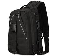 PENCHEAK Sac de pêche de grande capacité, étanche, sac de rangement à l'épaule unique pour appâts, Noir , Taille unique