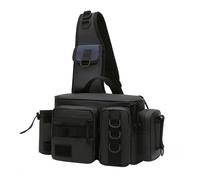 PENCHEAK Sac de pêche multifonctionnel multi-poches Sac à dos de rangement résistant à l'eau Sac à bandoulière Sac de pêche, multicolore, L