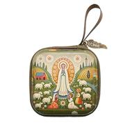 PENCHEAK Sac de rangement portable pour accessoires religieux, motif dessin animé, adapté pour bijoux, petits cadeaux, chapelet de voyage, étui de protection
