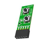 PENCHEAK Technicien en Informatique Testeur De Cartes Mères 10 Broches Adaptateur Carte Commutation avec Bouton Redémarrage Pratique Dépannage Bouton Redémarrage du PC