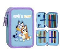 Pencil Case Bluey Light Blue 12,5 X 19,5 X 4,5 Cm NEUF