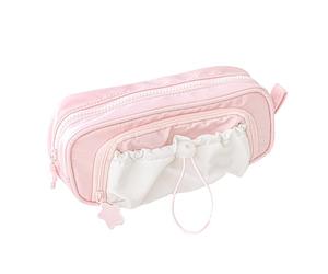 Pencil Case, Large Capacity School Bag, 8.27x3.35x2.2inches, Zippered Pen Organizer Pouch, Multi-Compartment Design, Lightweight and Portable, Ideal for Kids, Teens, College, Classroom, Travel Use