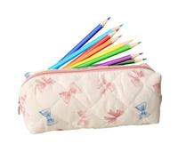 Pencil Case Pouch , Large Capacity Easy Access Floral Bow Container | Pencil Cosmetic Case for Elementary Kids College Students Youth Girls Women Back To School Birthday