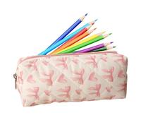 Pencil Case Pouch , Large Capacity Easy Access Floral Bow Container | Pencil Cosmetic Case for Elementary Kids College Students Youth Girls Women Back To School Birthday