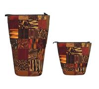 Pencil Case Télescopique Patchwork De Style Africain Trouse sur Pied | Papeterie Trousse à Crayons Télescopique Fournitures Porte-Stylo Pour Le Bureau garçons