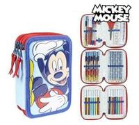 Pochette À Crayons Triple Giotto Mickey Mouse Bleu (43 Pcs)