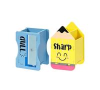 Pencil Dispenser 2 Pieces Wooden Cute Organizer Teacher Pencil Holder