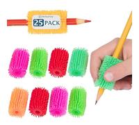 Pencil Grip TPG-17625 The Classics Lot de 25 aides d'écriture ergonomiques pour droitiers ou gauchers Couleurs assorties