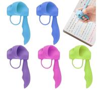 Pencil Grips For Children - Five-Finger Pen Grip | 5x Home Schooling And Preschool Writing Tools | Pencil Grips For Kids Handwriting | Silicone Kids Handwriting Aid Tools For Beginners | Preschoolers