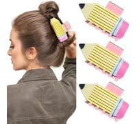 Pencil Hair Claw Clips | Pencil Hair Clip | Funny Teacher Hair Clip Cute Hair Jaw Barrettes Back To School Hair Accessories for Teachers Appreaction Gift (3pcs)
