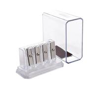 Pencil Sharpener, Manual Multifunctional, 4 Holes Long Point Sharpening | Eyebrow Pencil Sharpener Multi-Function Long Point for Sketching Charcoal Colored Pencils School Home Classroom Supplies, Kid