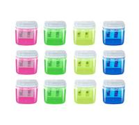 Pencil Sharpener - Manual Pencil Sharpener | Small Pencils Sharpeners With 2 Holes,12 Pieces Handheld Stationery Students Accessories For School Teens Artist Adults Children Girls Boys