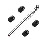 Pencil Tire Pressure Gauge, Motorcycle Air PressureGauge, Tire Checker, Precision Readings Stainless Steel, Compact Pocket Tool with Valve Caps, TireMaintenance for Travel
