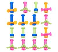 Pencil Toppers, Fidget Pencil, 16 Pieces Portable Compact Lightweight Easy Attachment ABS Material Sturdy Build Strong Base, Fidget Accessories for Kids Teenager Present, 1.65x1.65x0.79Inches