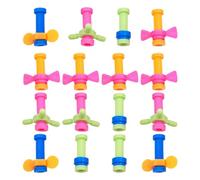 Pencil Toppers Toys - Capuchons Fidget En Plastique Dur ABS | Ensemble De 16 Crayons Colorés Réutilisables | Soulagement De L'humeur, Stress, Anxiété, Aide À La Concentration | Ados