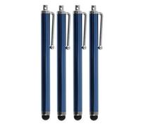 PENCILUPNOSE® Lot de 4 stylets haute capacité pour écrans tactiles, iPad, iPhone, SMASUNG, HTC, Nokia, Blackberry, Sony, Asus, Acer, Windows et tous les autres appareils à écrans capacitifs Bleu