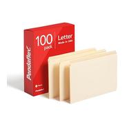 Pendaflex 752 Lot de 100 chemises à coupe droite en carton Manila