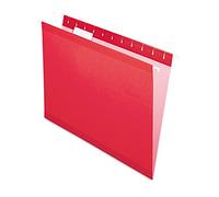 Pendaflex Dossiers suspendus renforcés, format lettre, coupe 1/5, 25/BX, rouge 4152