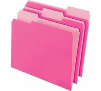 Pendaflex lot de 100 chemises de classement bicolores, format lettre, coupe 1/3, rose (152 1/3 PIN), 30,5 x 25 x 6 cm