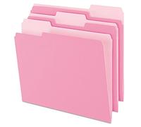 Pendaflex lot de 100 chemises de classement bicolores, format lettre, coupe 1/3, rose (152 1/3 PIN), 30,5 x 25 x 6 cm