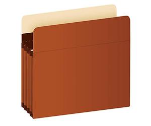 Pendaflex Pochettes accordéon extensibles, extra durables, extensibles de 8,9 cm, format lettre, renforcées avec du matériau Dupont Tyvek, 10/boîte (15421), marron