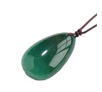 Pendant aventurine verte - Bijoux en , goutte d'eau naturelle, charme de pierres précieuses polies avec cordon robuste, accessoire en pierre semi-précieux à la mode | Collier d'aventurine verte