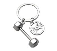 PENDANT CLÉS CLATS, PENDANT CLÉ DUMBLELL, REMARRE DE POCKEUR HAUDBELL FAIT DE ZINCLEGATION AVEC UN DISC HAUDBELL Kettlebell-Fitness Trainer Pendent pour les amateurs de fitness, les femmes et H