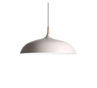 Pendant Elegant Black Dome Chandelier Kitchen Island Hanging Lamp with Wood Top Wire Length 47'' Semi-Flush Mount Light for Dinging Room, Cafe, Bar(White,40CM)