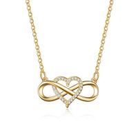 Pendant Elegant Heart Zirocn Necklace Leisure Party Clothing Accessories Jewelry for Women,Size:45cm,Colour:Rose Gold Color (Color : Gold-Color, Size : 45cm)
