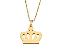 Pendant Elegant Lover's Butterful Crown Gold and Silver Color Necklace Engagement Jewelry,Colour:Silver (Color : Gold-Color)