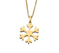 Pendant Elegant Lover's Ice Snowflake Gold and Silver Color Necklace Engagement Jewelry,Colour:Silver (Color : Gold-Color)