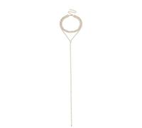 Pendant Elegant Summer Rhinestone Linear Chain Necklace Sexy Dual Layer Choker Women Jewelry,Colour:Golden (Color : Golden)
