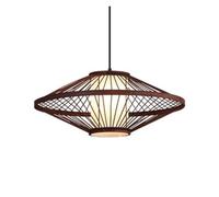 Pendant Lamp, Dining Chandelier Hanging Light Retro Japanese Style Droplight Fixture Industrial Primitive Lighting with Adjustable Cord for Living Room Restaurant(Brown,50cm/19.7in*20cm/