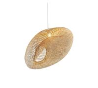 Pendant Lampshade Natural Chandelier Wicker Droplight Bar Study Rural Japanese Lamp Home and Shop Decor Creative Light Fixtures for Living Room Kitchen(60cm)