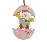 Pendant Le Lapin de Pâques en Bois | Ornement de Lapin Mignon Suspendu avec des œufs de Pâques | Décoration de Lapin en Bois coloré pour Porte d'entrée, Chambre pour, Salle de Jeux, Art Mural