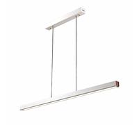 Pendant LED Linear Light, 18W Restaurant Kitchen Island Hanging Light Fixture, Chandelier Spotlight Long Strip for Office Dining Room Black White