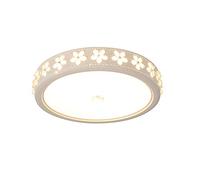 Pendant Light, Contemporary White Round LED Flush Mount Ceiling Light Iron Border with Floral Pattern Ceiling Lamp Fashion Home Decoration Lighting Fixture for Living Room, Bedroom, Kitchen(Medium)