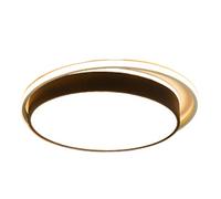 Pendant Light, Light Luxury Gold Ceiling Lamp Gloss Metal Semi Flush Mount Light Fixture Nordic Dimming Flat Panel Lighting 3 Color Temperatures in One Ceiling Lighting for Living Room, Bedroom(Gold,