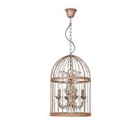 Pendant Lights, Bird Cage Chandelier Pendant Lights Metal Crystal Decorat Ceiling Lamp 4/8 Light Indoor Restaurant Lighting Fixture 60cm/80cm Flush Mount Light