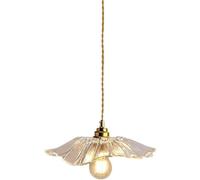 Pendant Lights, Glass Flower Hanging Lamp Light Source Brass Exquisite Industry Pendant Light Art Chandeliers Chandelier Lamp