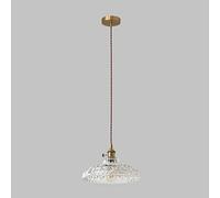 Pendant Lights, Japanese Glass Suspended Chandelier 1-Light Brass Pendent Lamp Dining Kitchen Island Ceiling Hanging Light Indoor Bedroom Adjustable Lighting Fixture D9.in Pendant(B)